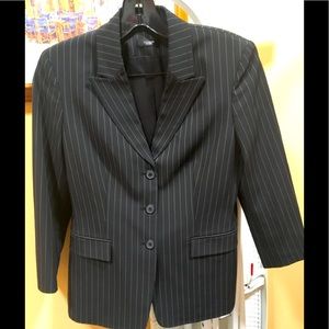 Tahari Petite black pinstripe blazer
